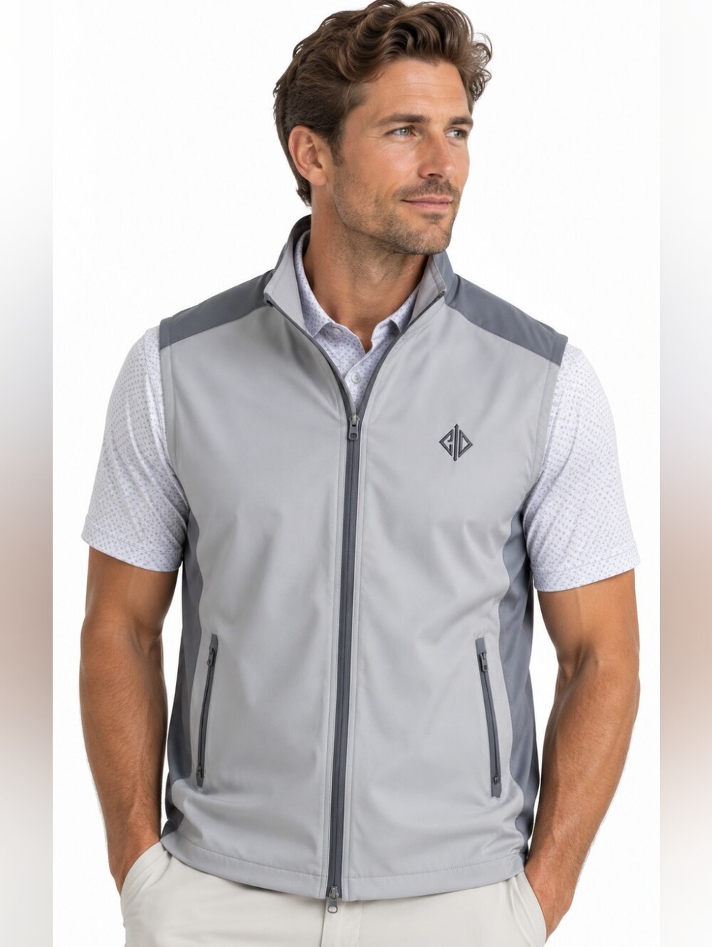Holderness & Bourne The Hayes performance golf vest Gray